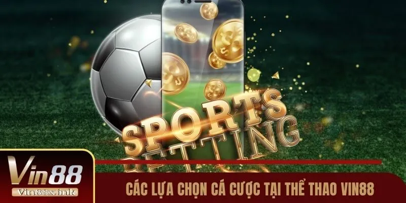 Các lựa chọn cá cược tại thể thao Vin88